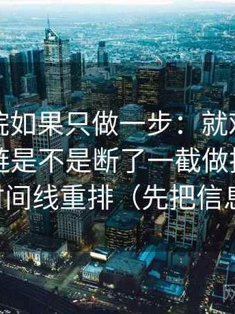 星辰影院如果只做一步：就对这段话的证据链是不是断了一截做把剪辑顺序按时间线重排（先把信息弄直）