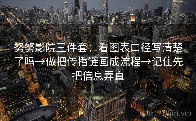 努努影院三件套：看图表口径写清楚了吗→做把传播链画成流程→记住先把信息弄直
